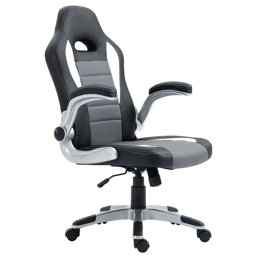 Racing Gaming Chair Height Adjustable Swivel Chair with Flip up Armrests - Ergo Heights
