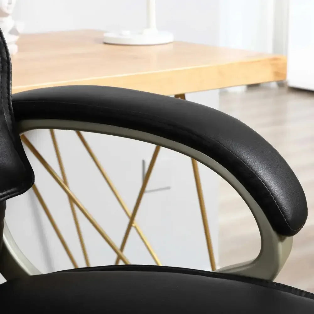 Executive Computer Office Desk Chair High Back Faux Leather Swivel Chair - Ergo Heights