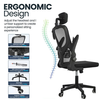 Mesh Office Chair Ergonomic 360° Swivel Lift Computer Desk Adjustable Height UK