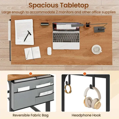 Ergo Heights Mobile Workstation with Smooth Rolling Caster Wheels - Ergo Heights