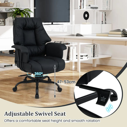 Ergonomic Office Chair with Spring Cushion Seat and Adjustable Swivel Seat