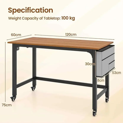 Ergo Heights Mobile Workstation with Smooth Rolling Caster Wheels - Ergo Heights