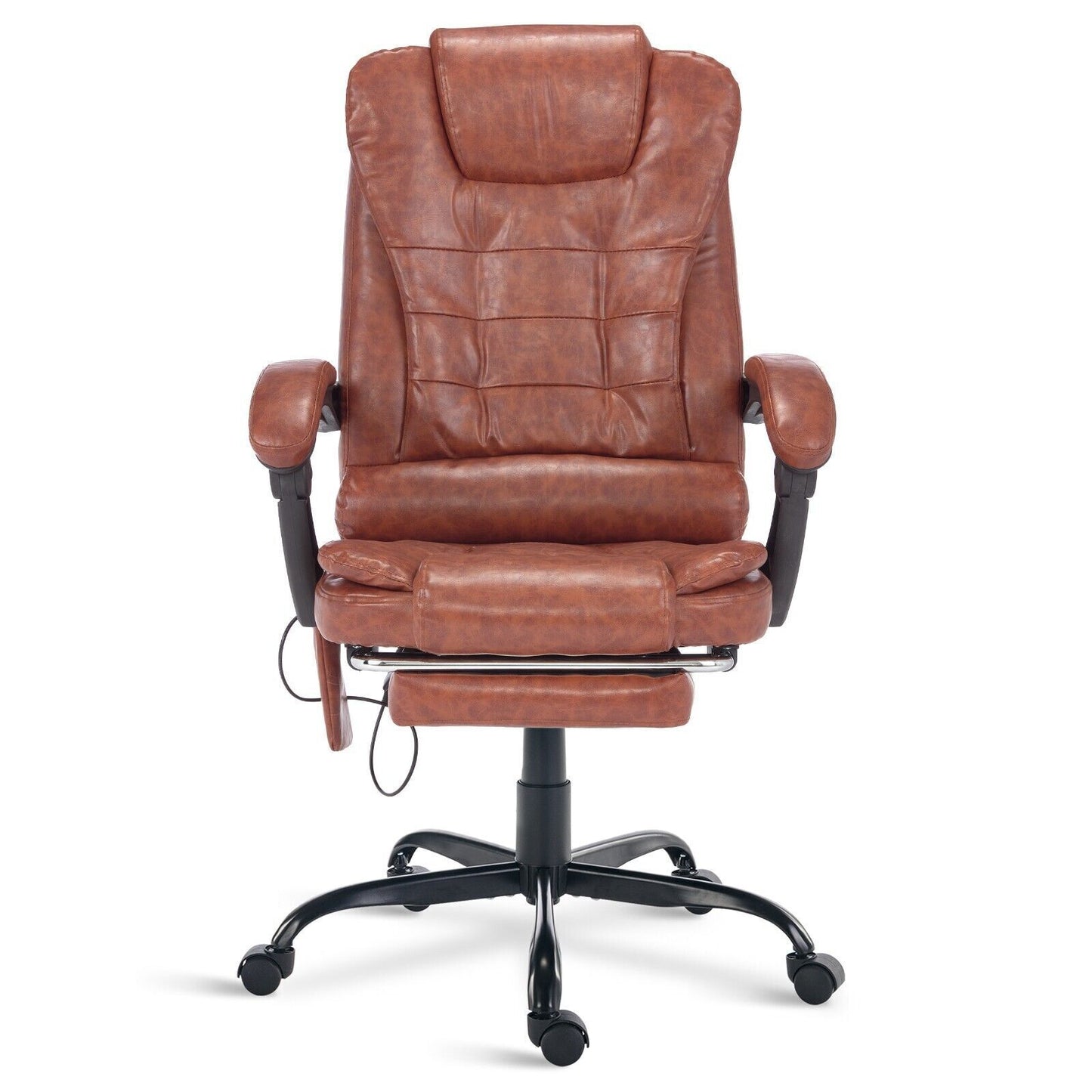 Massage Office Chair Gaming Computer Desk Swivel Recliner Chair Leather Footrest