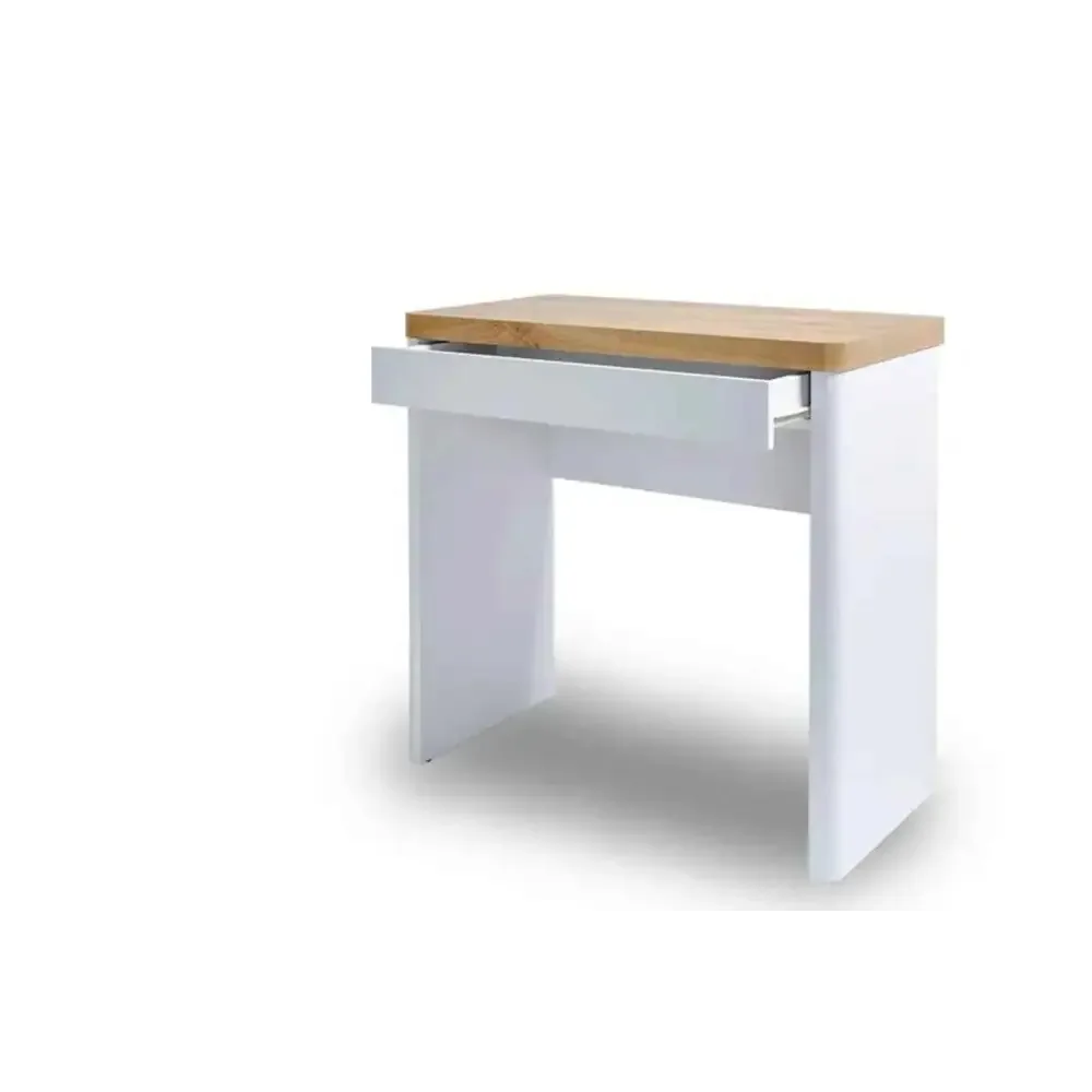 Compact Oak Desk for Small Spaces - Ergo Heights