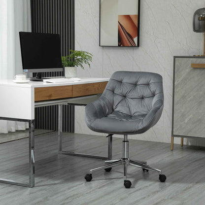 Velvet Home Office Chair with Adjustable Height - Ergo Heights