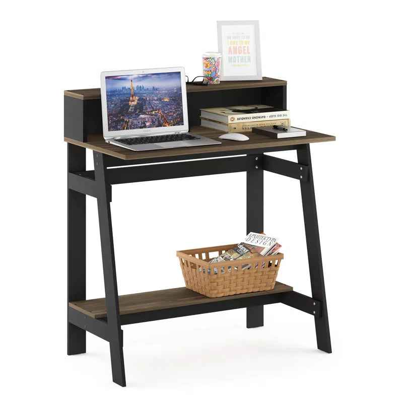 Annie Study Desk with Hutch and 3 Tiers - Ergo Heights