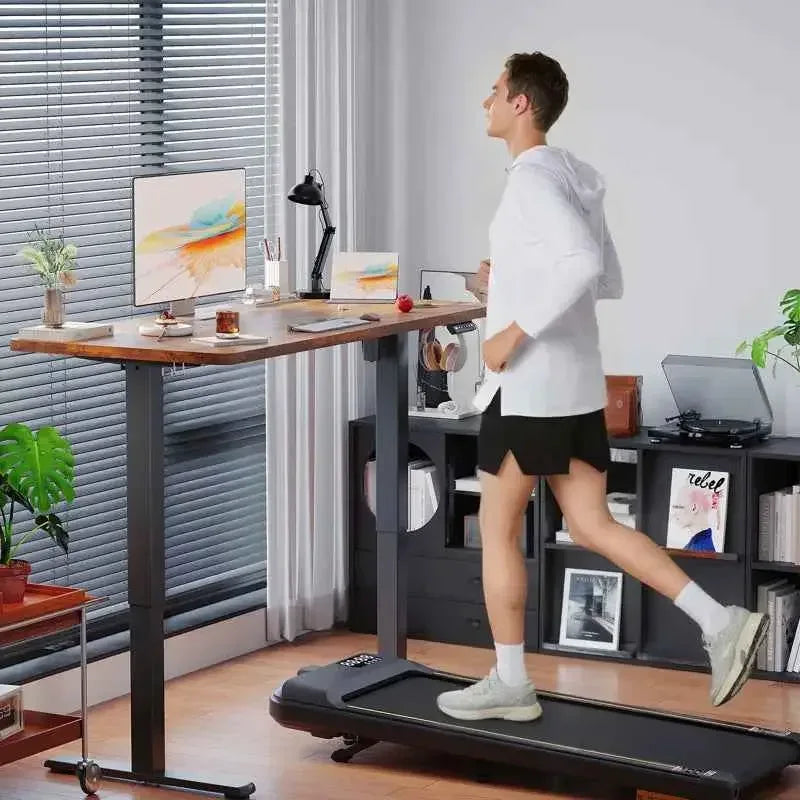 White Electric Standing Desk with Memory Presets and E1 Grade Desktop - Ergo Heights