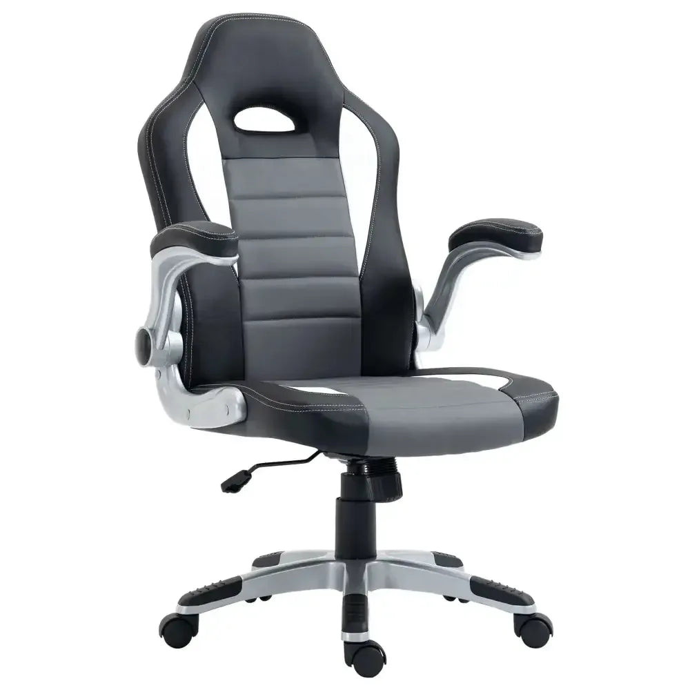 Racing Gaming Chair Height Adjustable Swivel Chair with Flip up Armrests - Ergo Heights