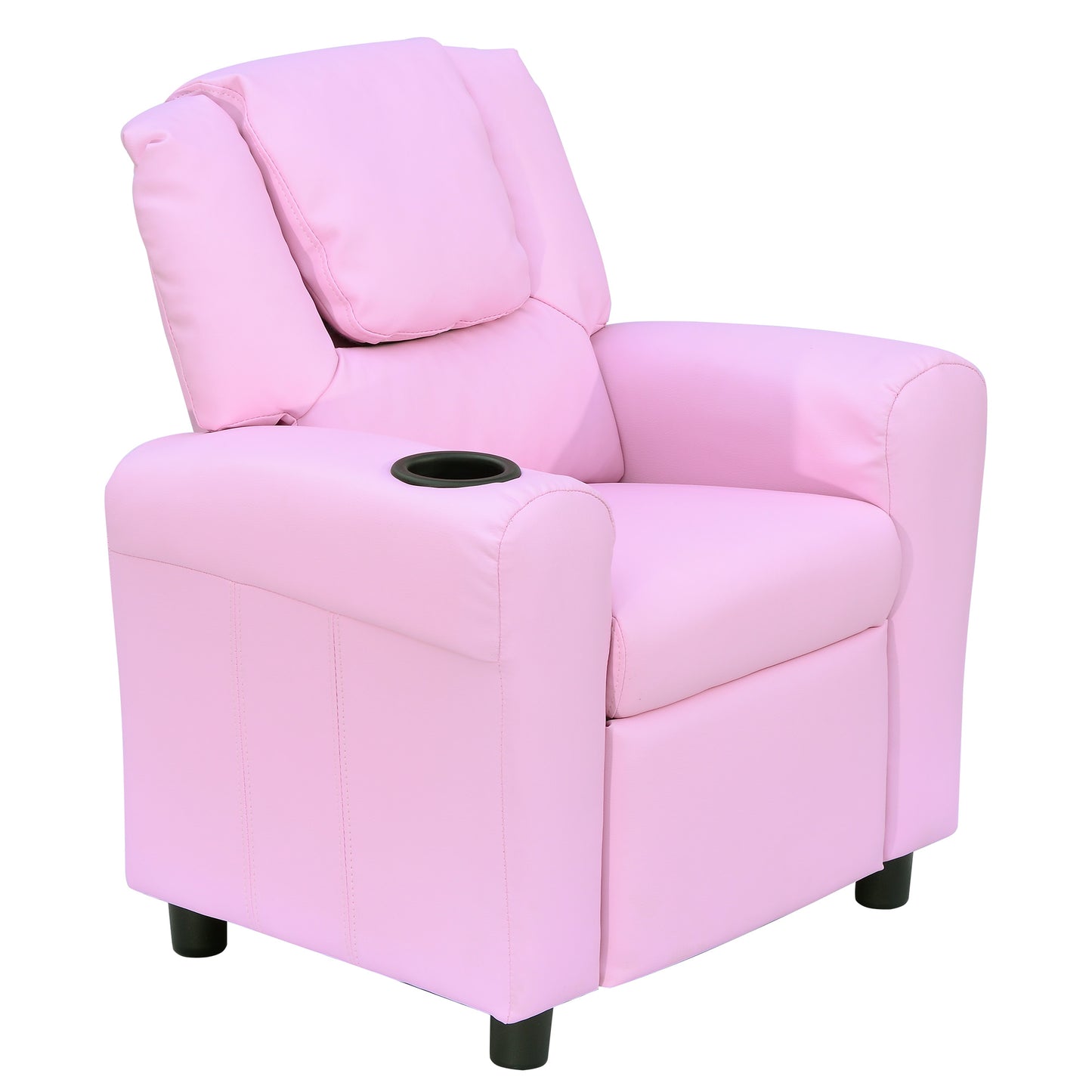Kids Recliner Armchair Games Chair Sofa Childrens Seat in PU Leather Pink Blue