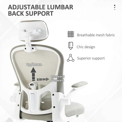 Ergonomic Mesh Office Chair with Adjustable Headrest - Ergo Heights