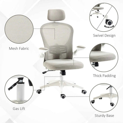 Ergonomic Mesh Office Chair with Adjustable Headrest - Ergo Heights