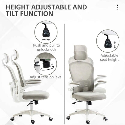 Ergonomic Mesh Office Chair with Adjustable Headrest - Ergo Heights