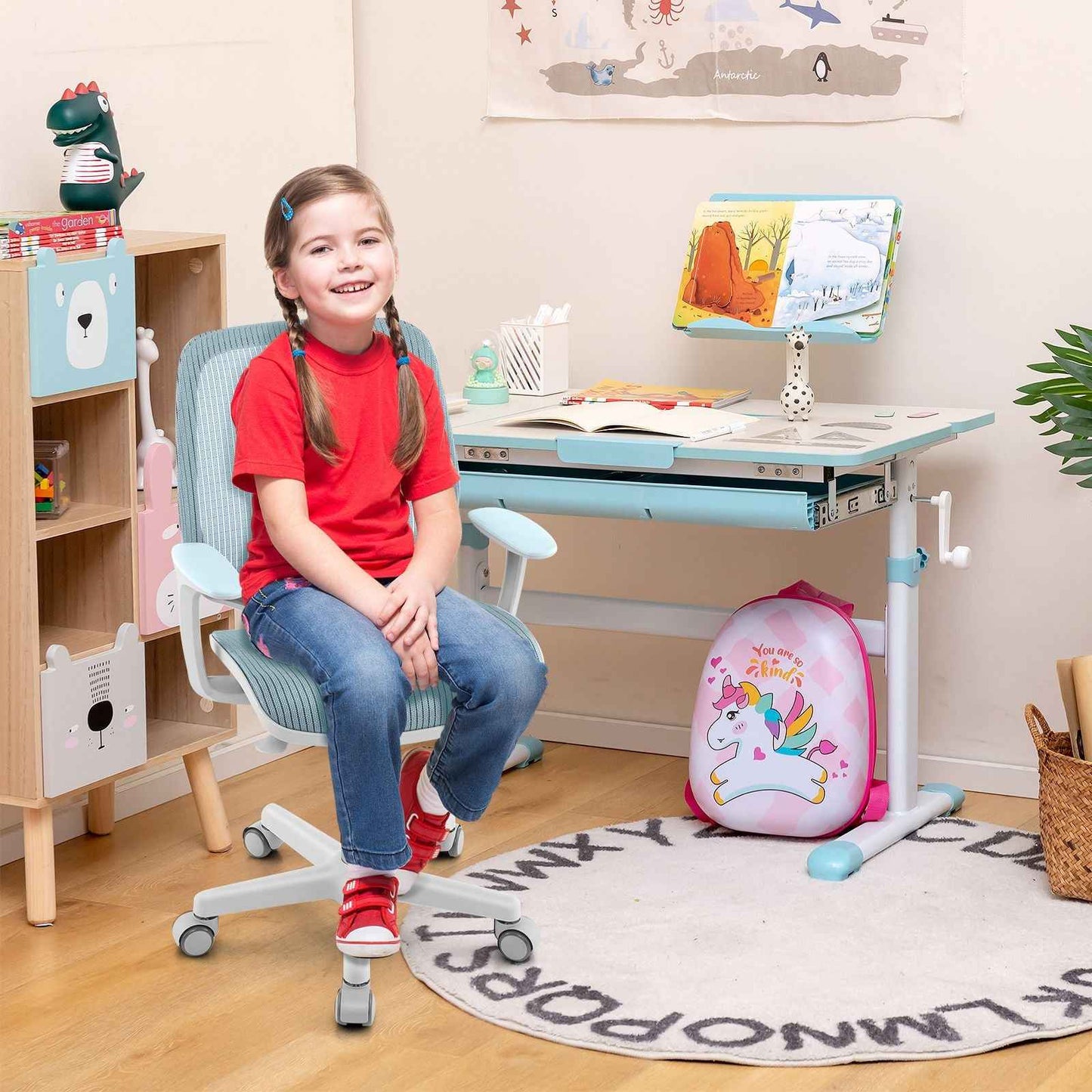 Ergo Heights Ergonomic Study Chair for Children with Desk.