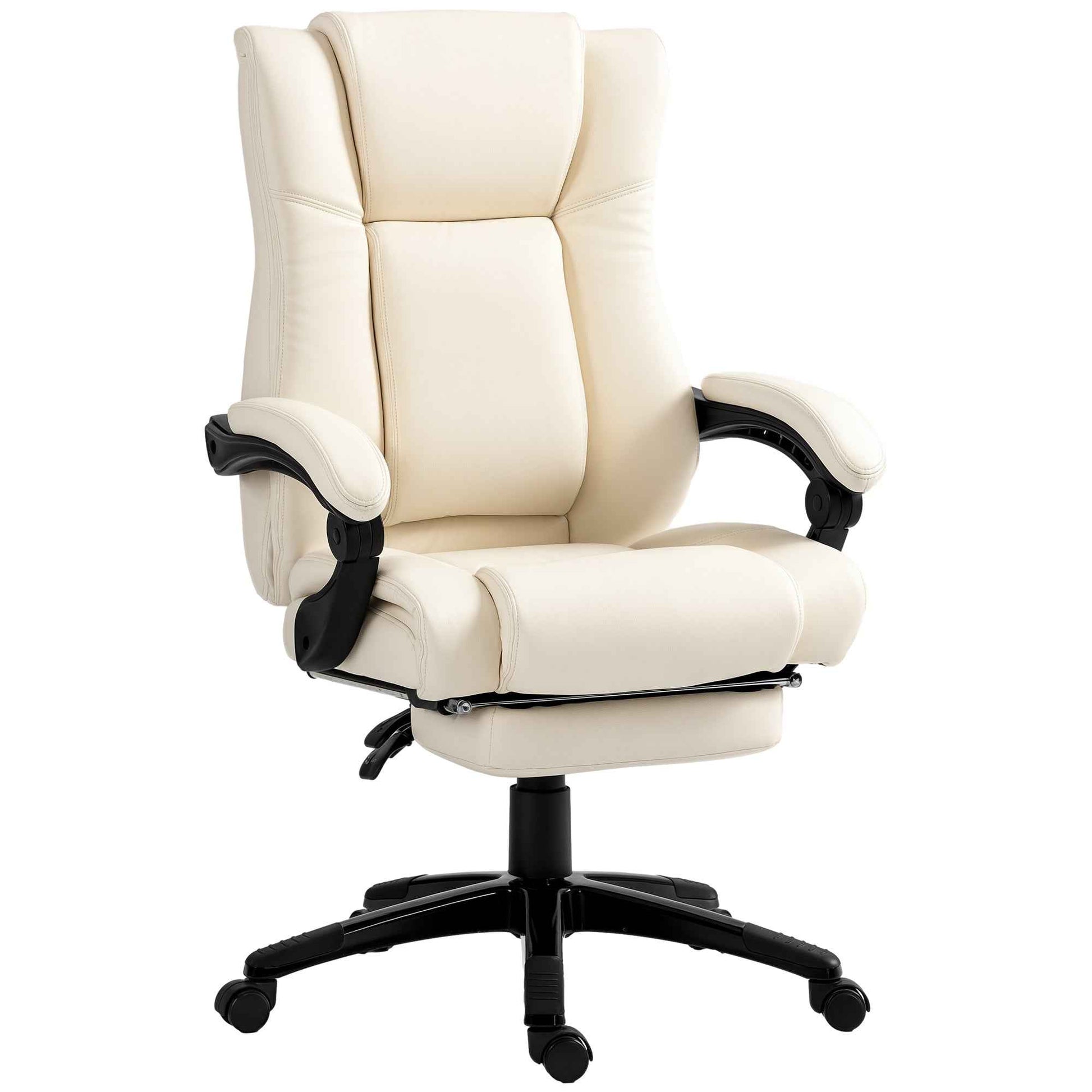 Executive Home Office Chair, PU Leather Desk Chair, with Foot Rest