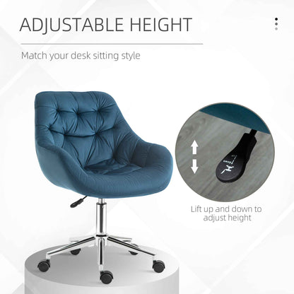 Velvet Home Office Chair with Adjustable Height - Ergo Heights