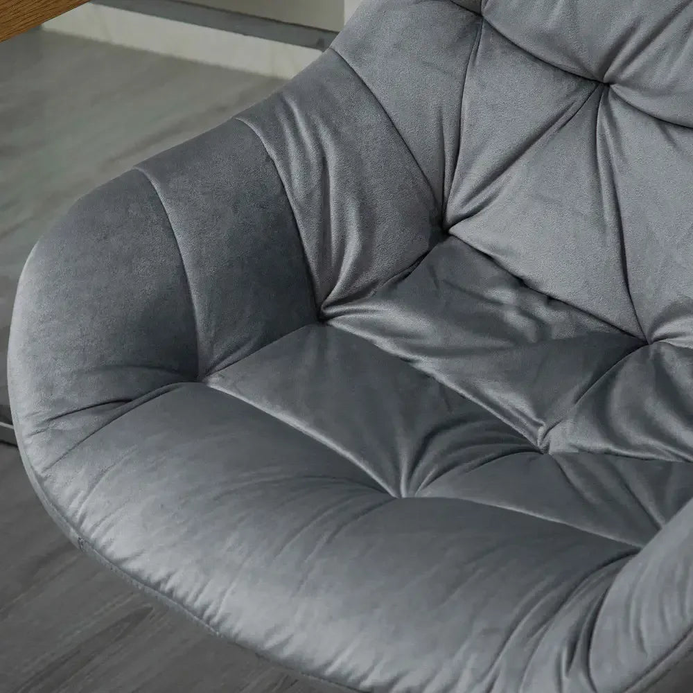 Velvet Home Office Chair with Adjustable Height - Ergo Heights