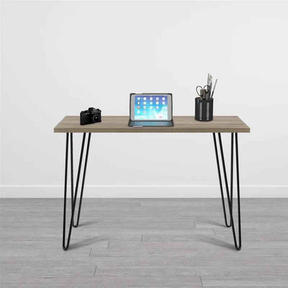 Adlai Metal Writing Desk with Sturdy Base - Ergo Heights