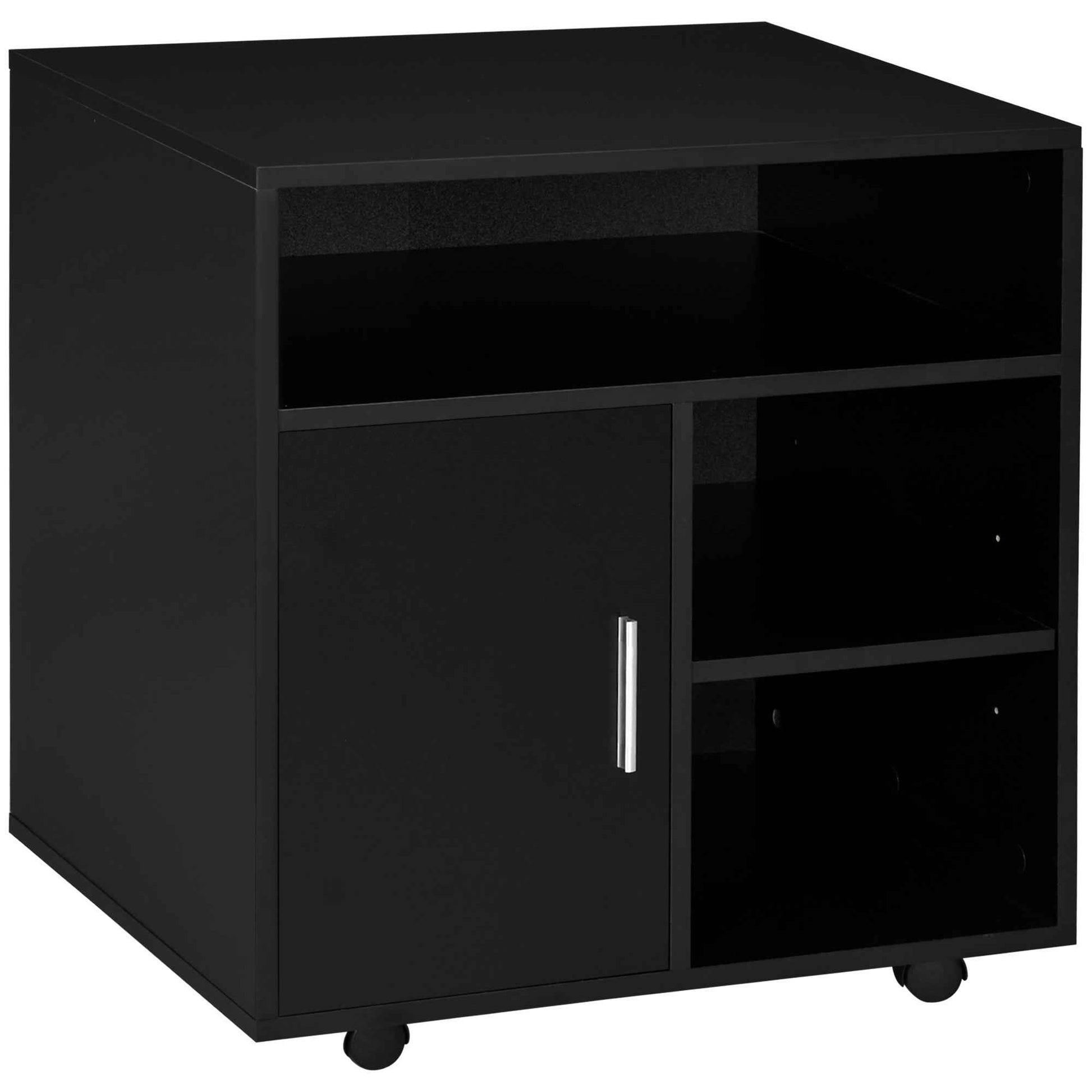 Multi-Storage Printer Unit Office Organisation 5 Compartments Wheels - Ergo Heights