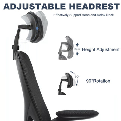 Mesh Office Chair Ergonomic 360° Swivel Lift Computer Desk Adjustable Height UK