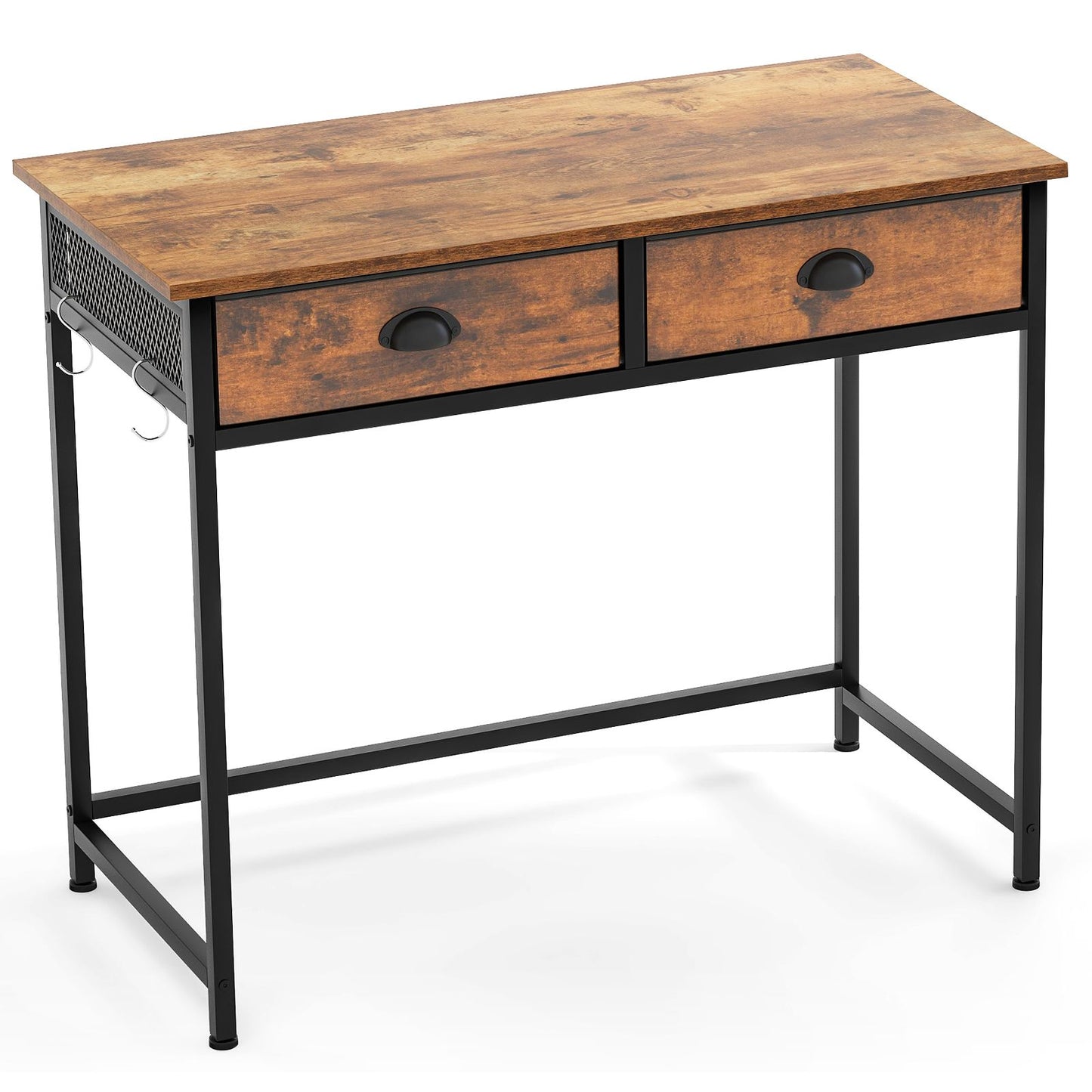 Space Saving Computer Desk with 2 Fabric Drawers