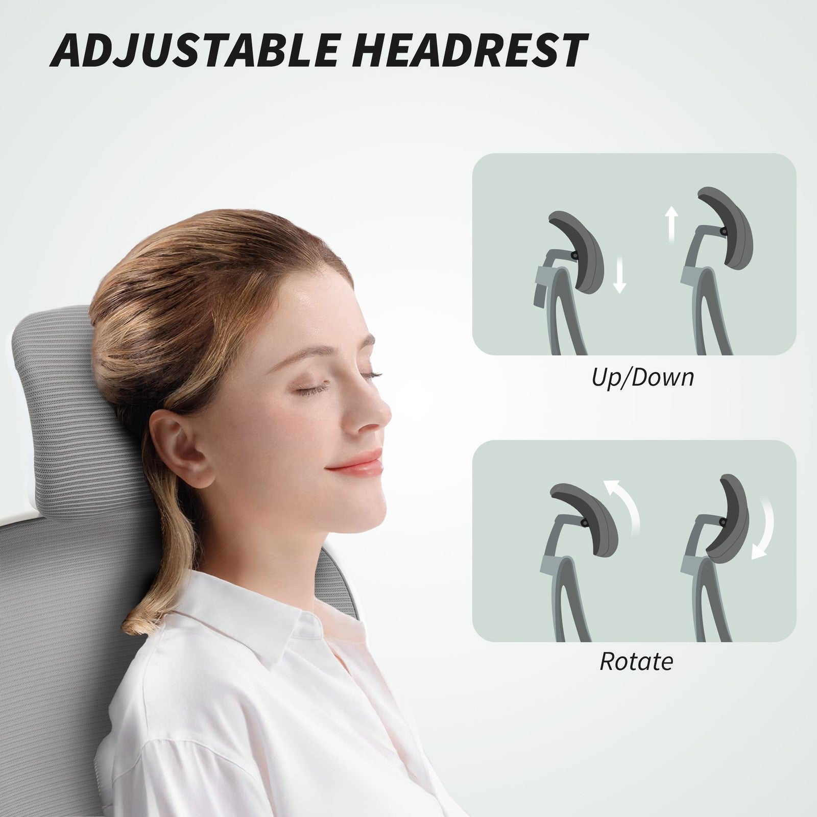 Shop ergonomic office chair with adjustable headrest - Ergo Heights