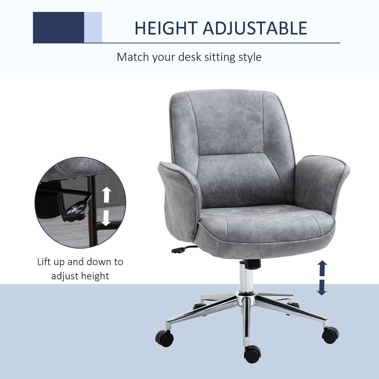 Ergo Heights PU Leather Office Chair with Ergonomic Comfort - Ergo Heights