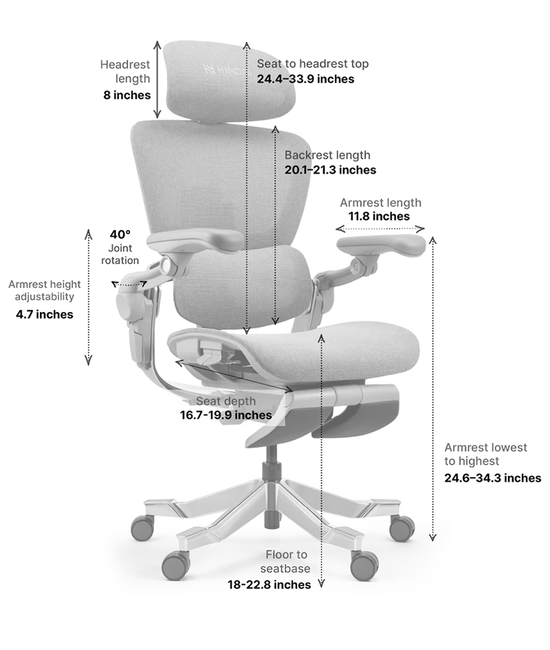 Top Rated Hinomi H2 Foldable Ergonomic Home Office Chair