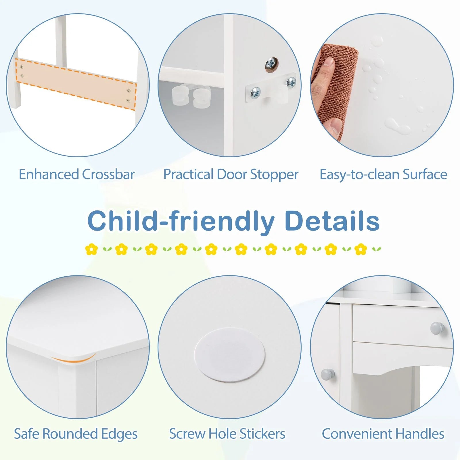 Ergo Heights Kids Desk and Chair Set – White Ergonomic Furniture.