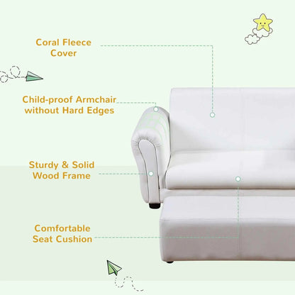 Ergo Heights Kids Sofa Set with Ottoman - Comfortable & Durable - Ergo Heights