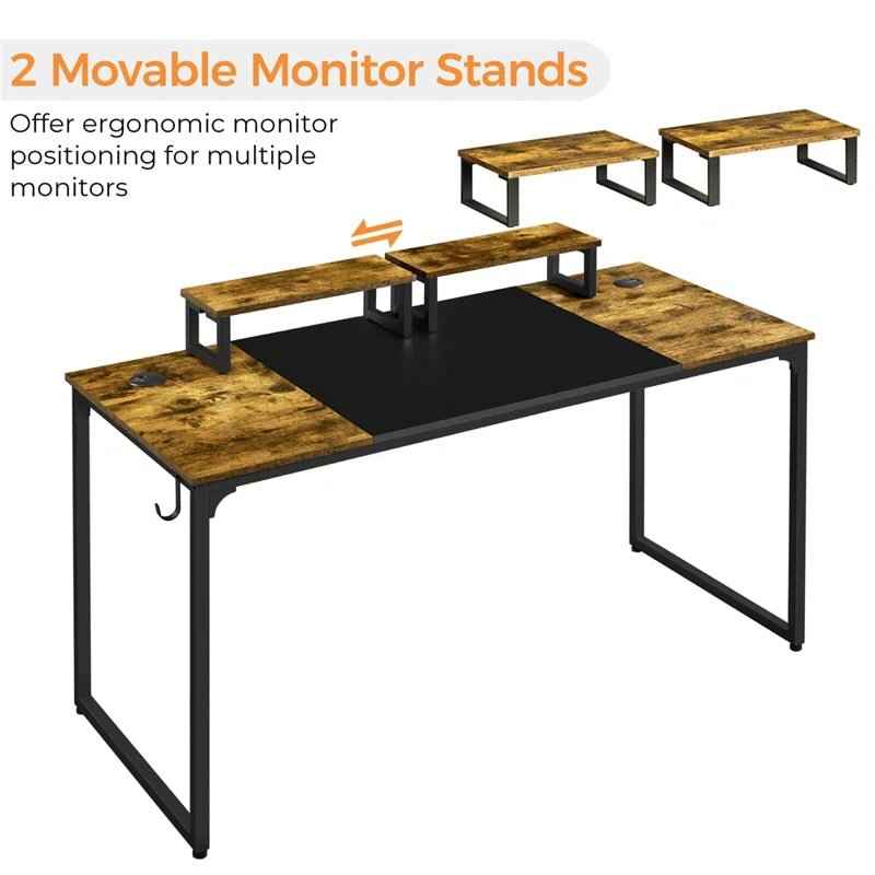Ergo Heights Large Computer Desk for Home Office - Ergo Heights