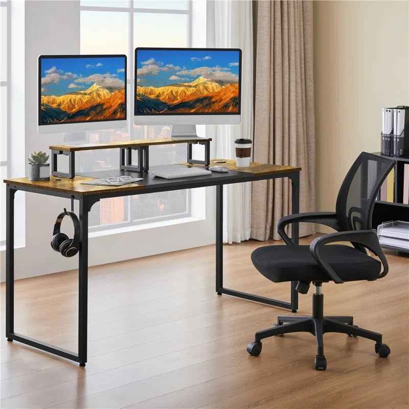 Ergo Heights Large Computer Desk for Home Office - Ergo Heights