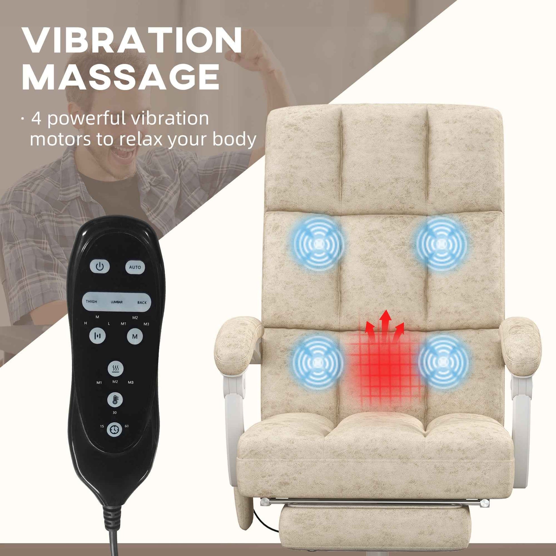Ergo Heights Massage Office Chair with Back Heat - Ergo Heights