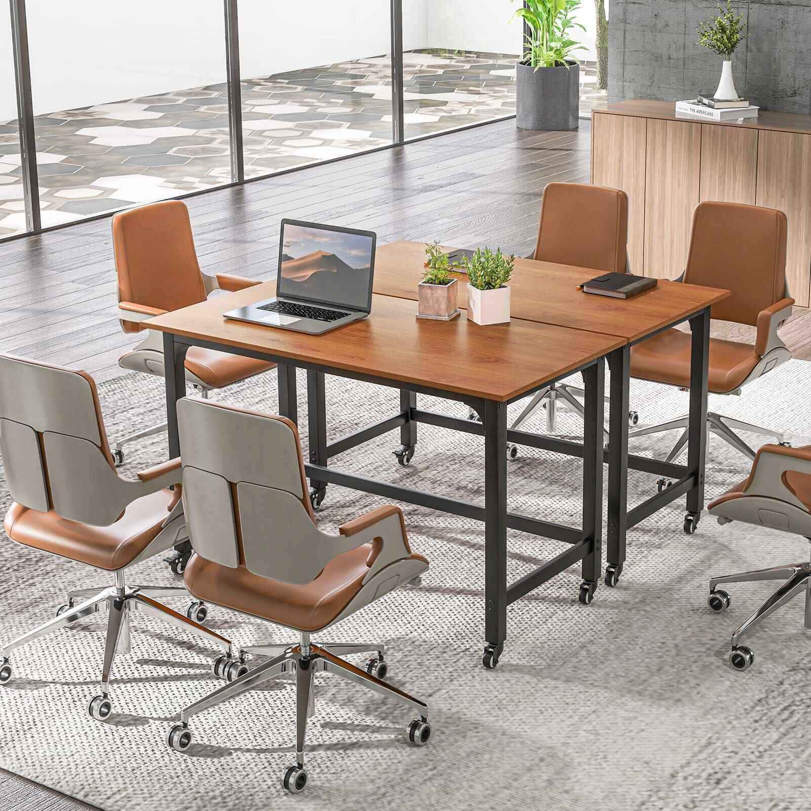 Ergo Heights Mobile Workstation Desk with Caster Wheels - Ergo Heights