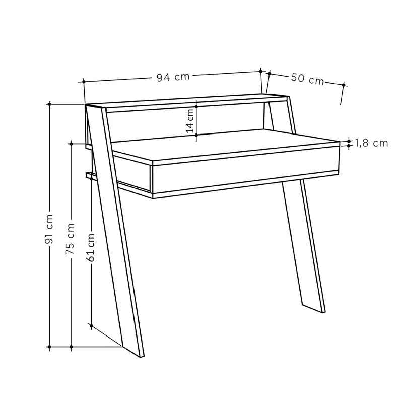 Ergo Heights Modern Floating Desk with Storage - Ergo Heights