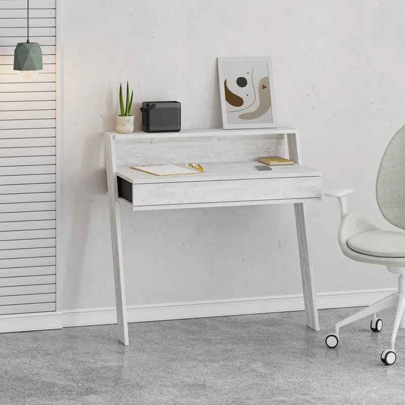 Ergo Heights Modern Floating Desk with Storage Shelf - Ergo Heights