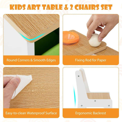 Multifunctional Art Desk for Kids with Chairs - Ergo Heights