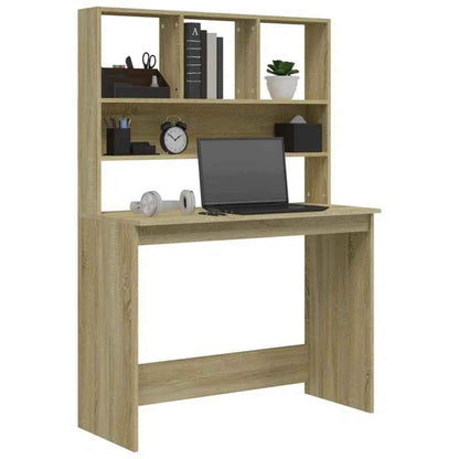 Oak Desk with Storage for Efficient Workspace - Ergo Heights