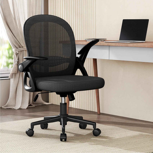 Ergo Heights Office Chair with Flip-Up Armrests - Ergonomic Mesh - Ergo Heights