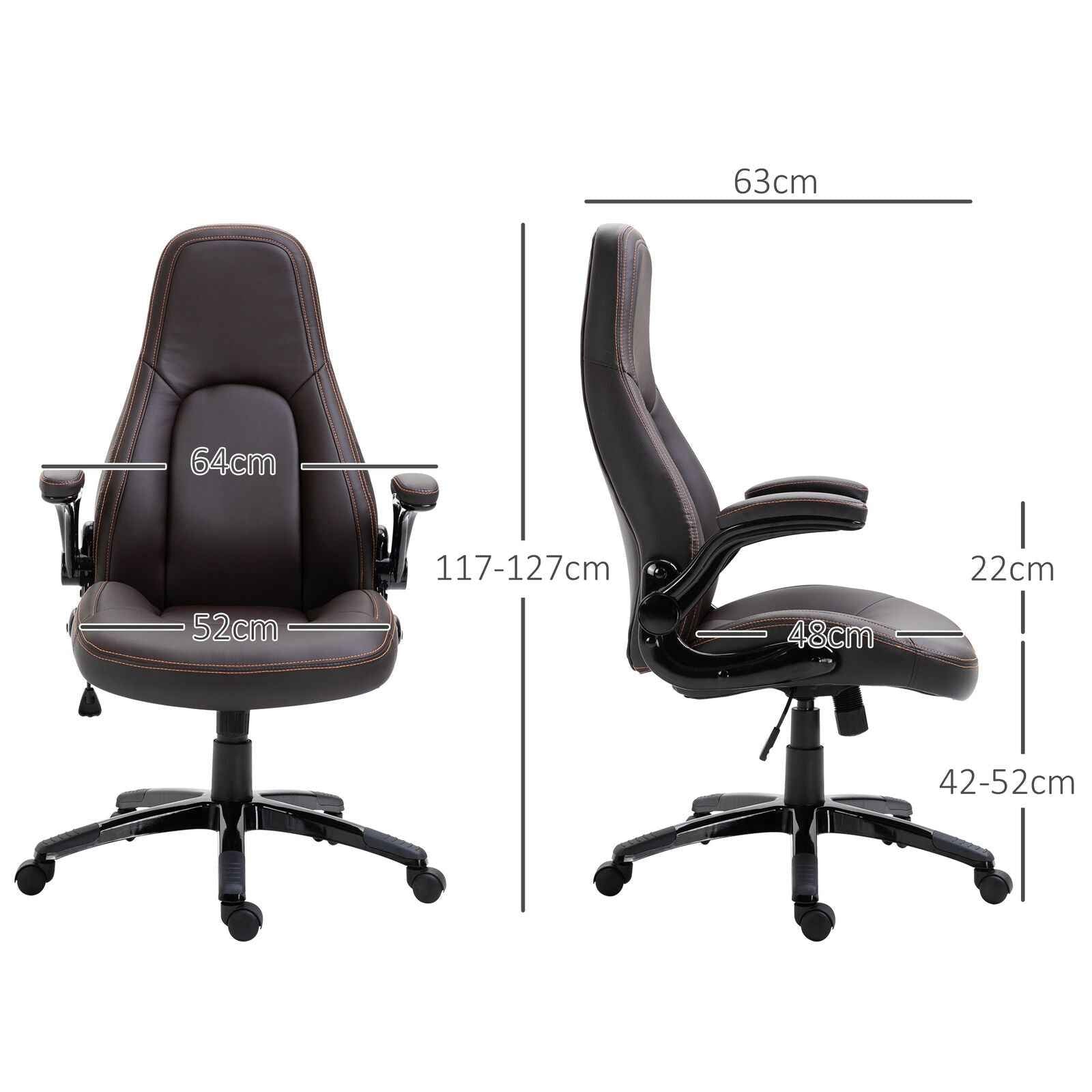 Ergo Heights PU Leather Office Chair with Ergonomic Comfort - Ergo Heights