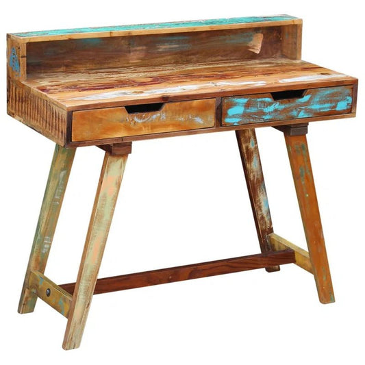 Ergo Heights Real Wood Desk Vintage Look with Storage.