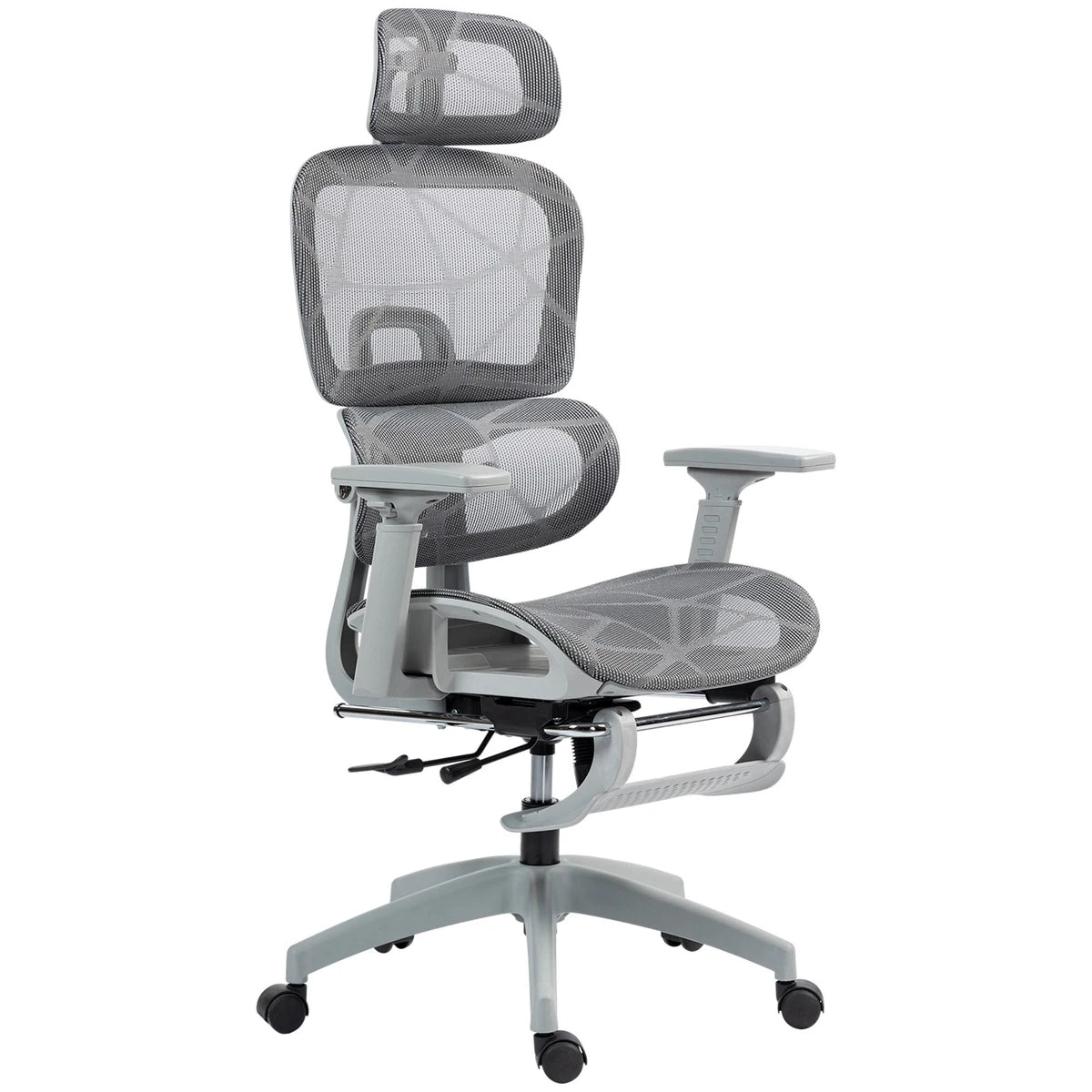 Premium Ergonomic Mesh Office Chair with Adjustable Lumbar Support, Headrest & Footrest