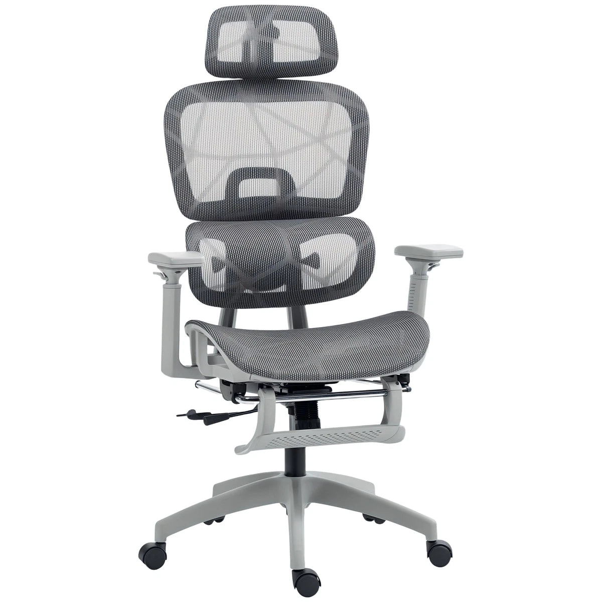 Premium Ergonomic Mesh Office Chair with Adjustable Lumbar Support, Headrest & Footrest