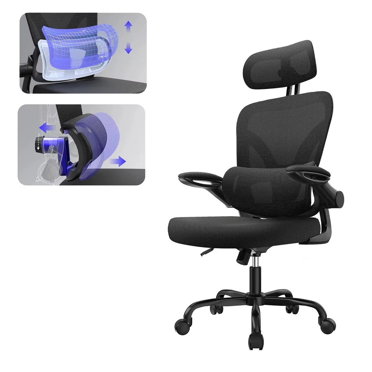 Ergonomic Office Chair with Lumbar Support,