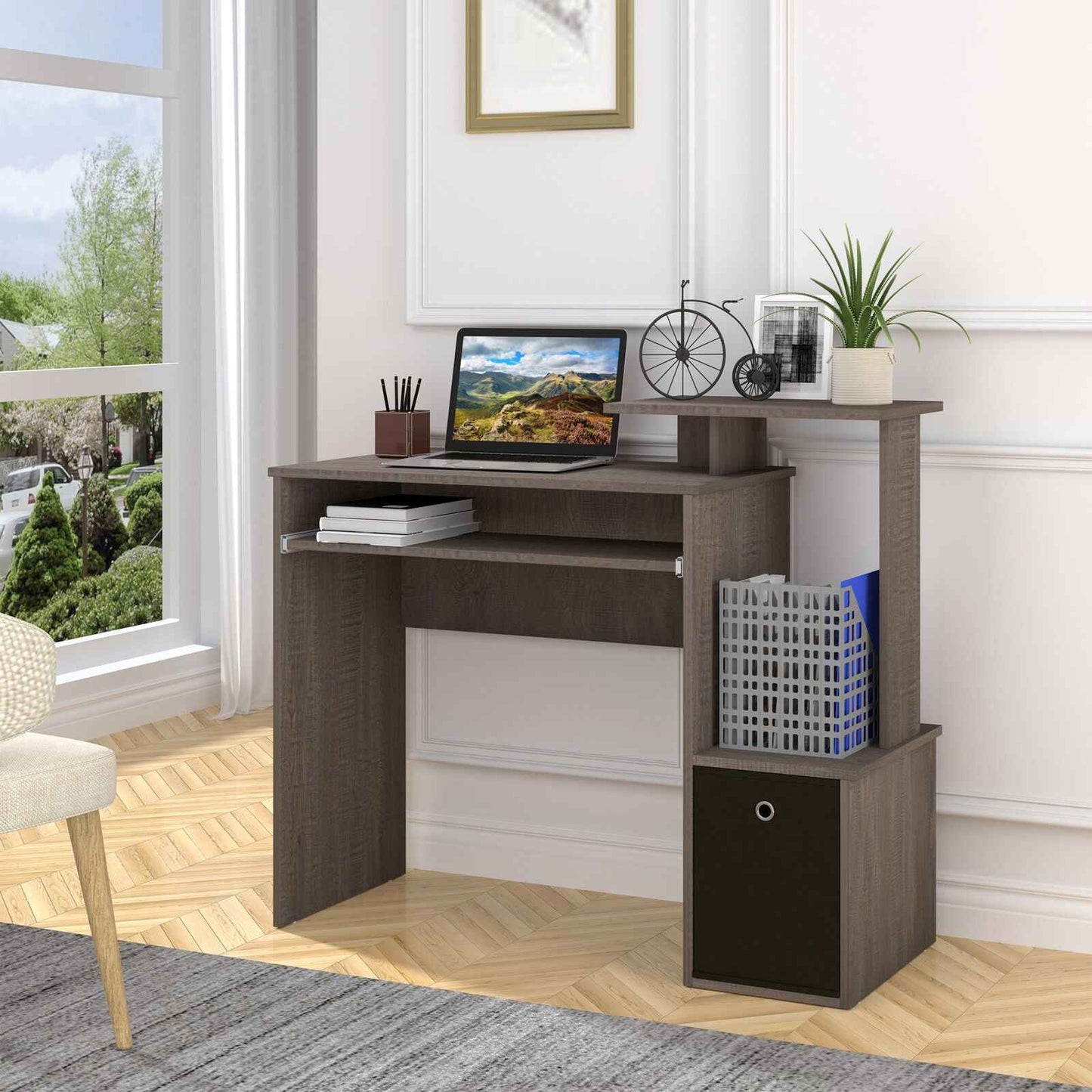 Ergo Heights Sliding Keyboard Tray Desk UK with Storage - Ergo Heights