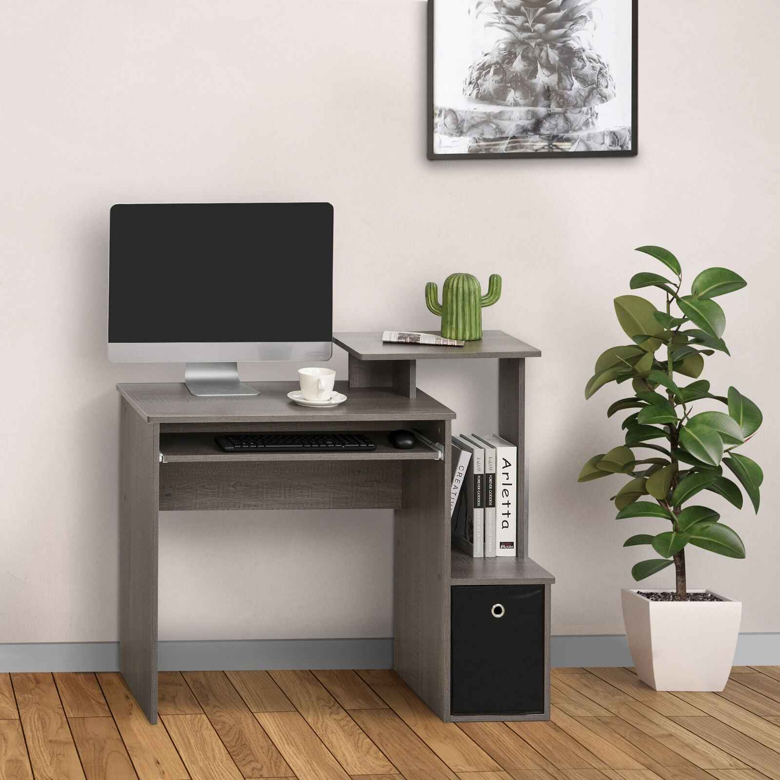 Ergo Heights Sliding Keyboard Tray Desk UK with Storage - Ergo Heights