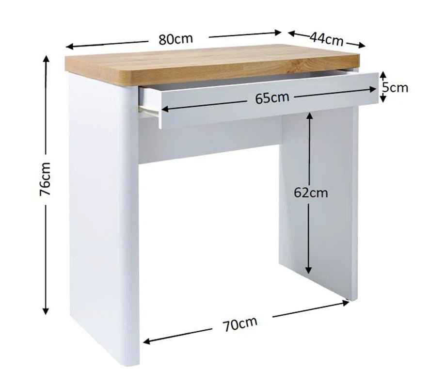 Small Desk with Oak Top for Compact Spaces - Ergo Heights