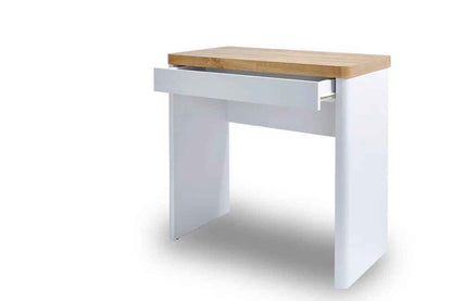 Compact Oak Desk for Small Spaces - Ergo Heights