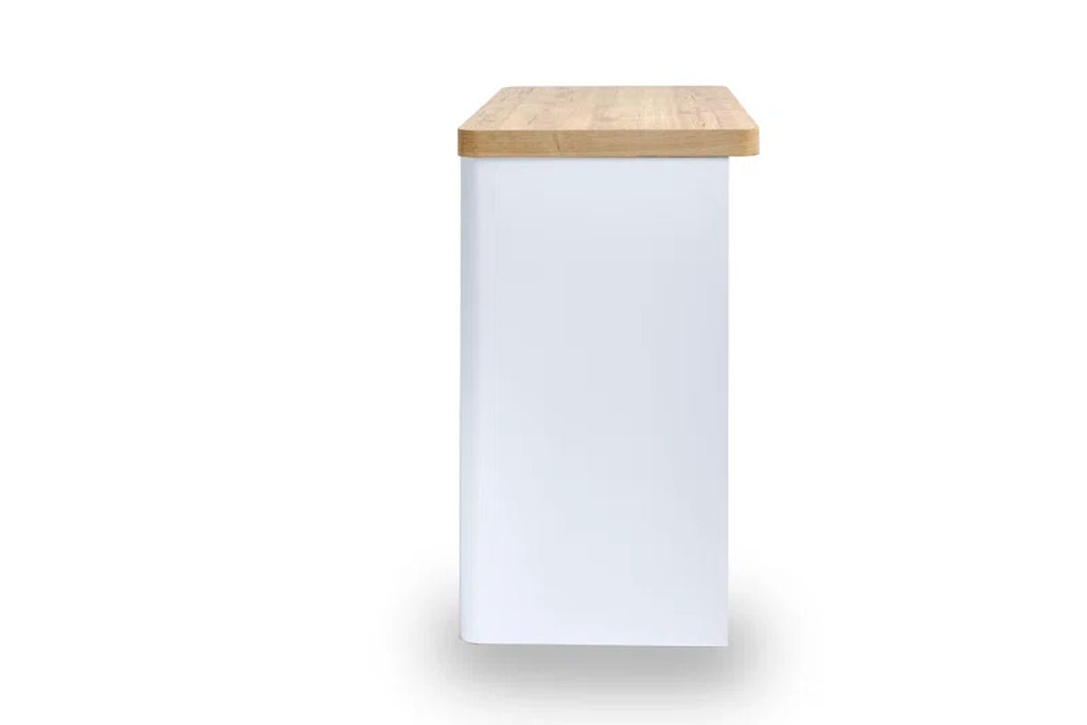 Small Desk with Oak Top for Compact Spaces - Ergo Heights
