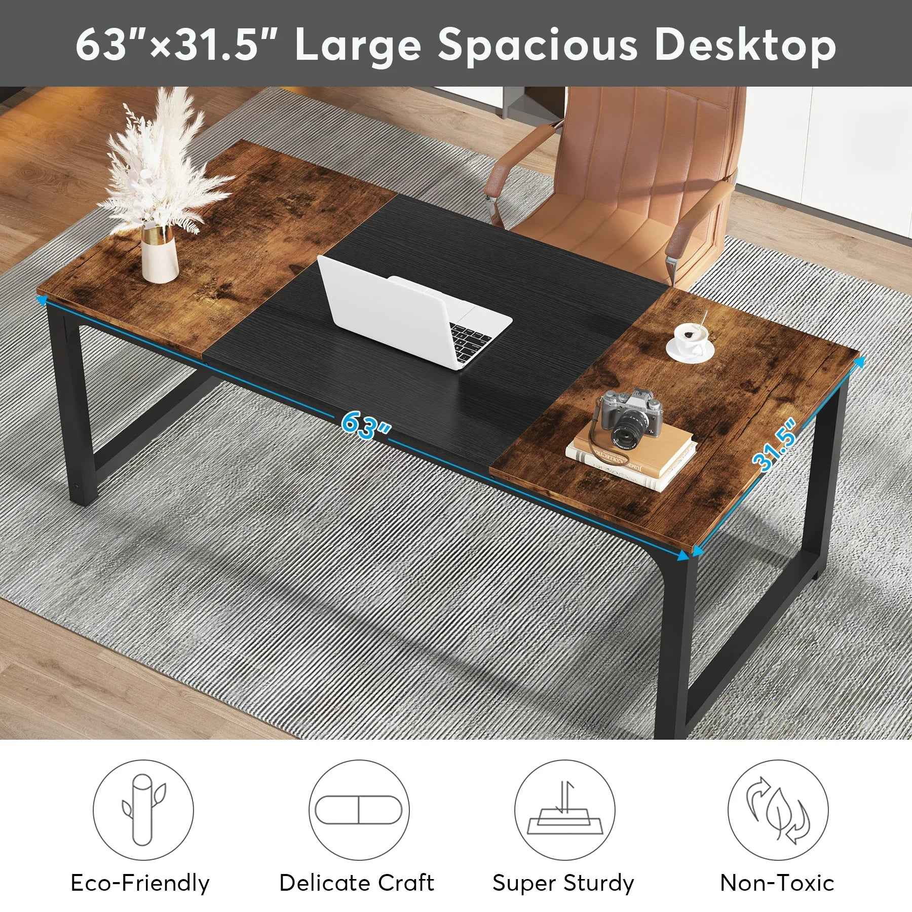 Ergo Heights Spacious Computer Desk for Professionals