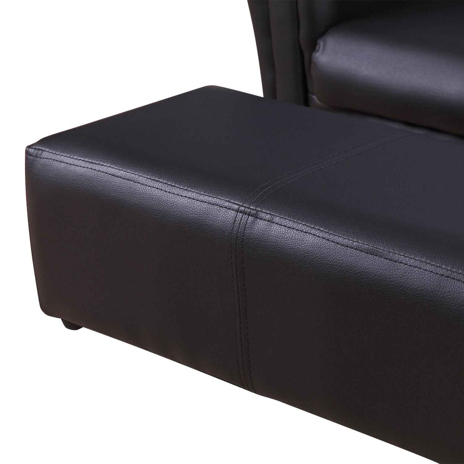 Ergo Heights Toddler 2 Seater Armchair Black with Ottoman